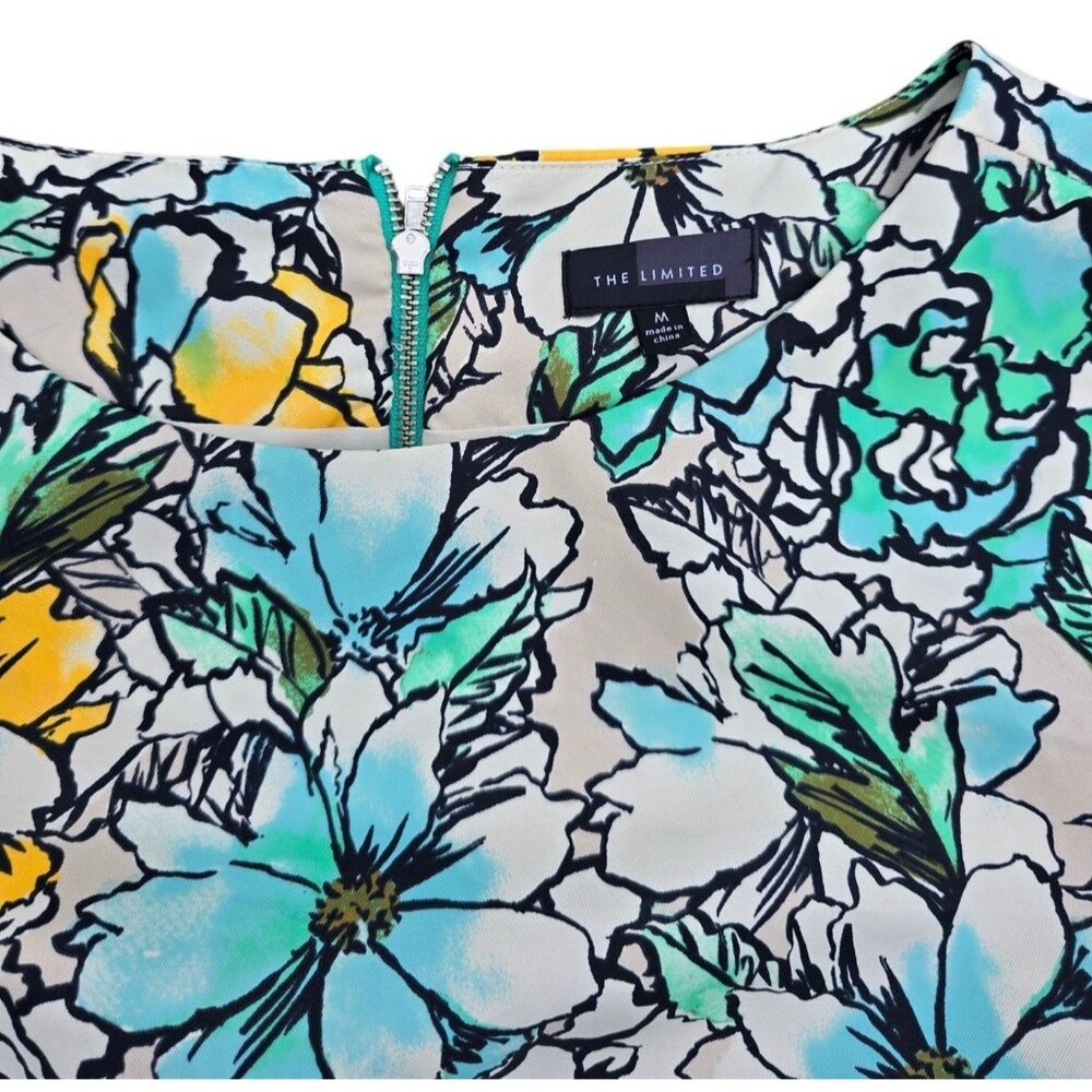 The Limited Womens Floral 3/4 Sleeve Shift Dress Multicolor Size M Polyester - Picture 3 of 5